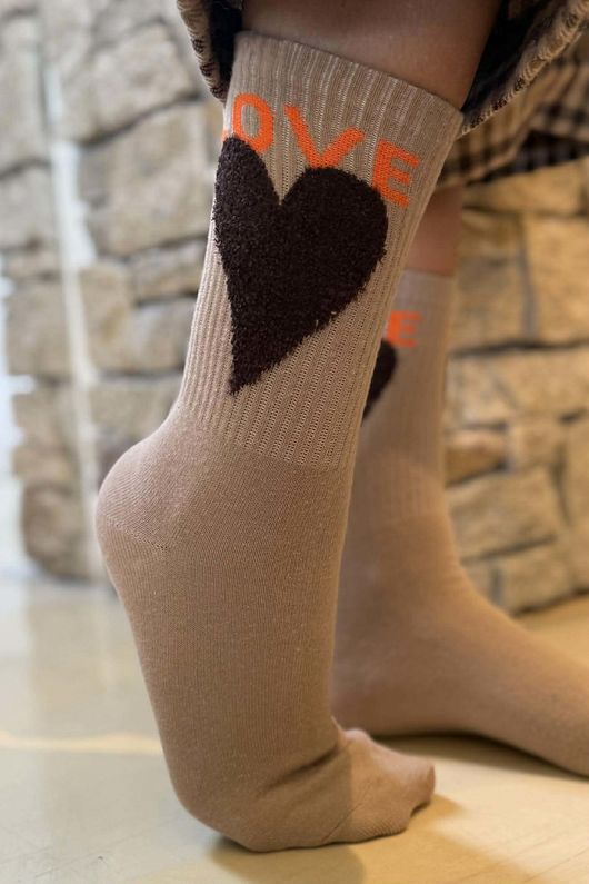 Sweet Heart Socks Camel 